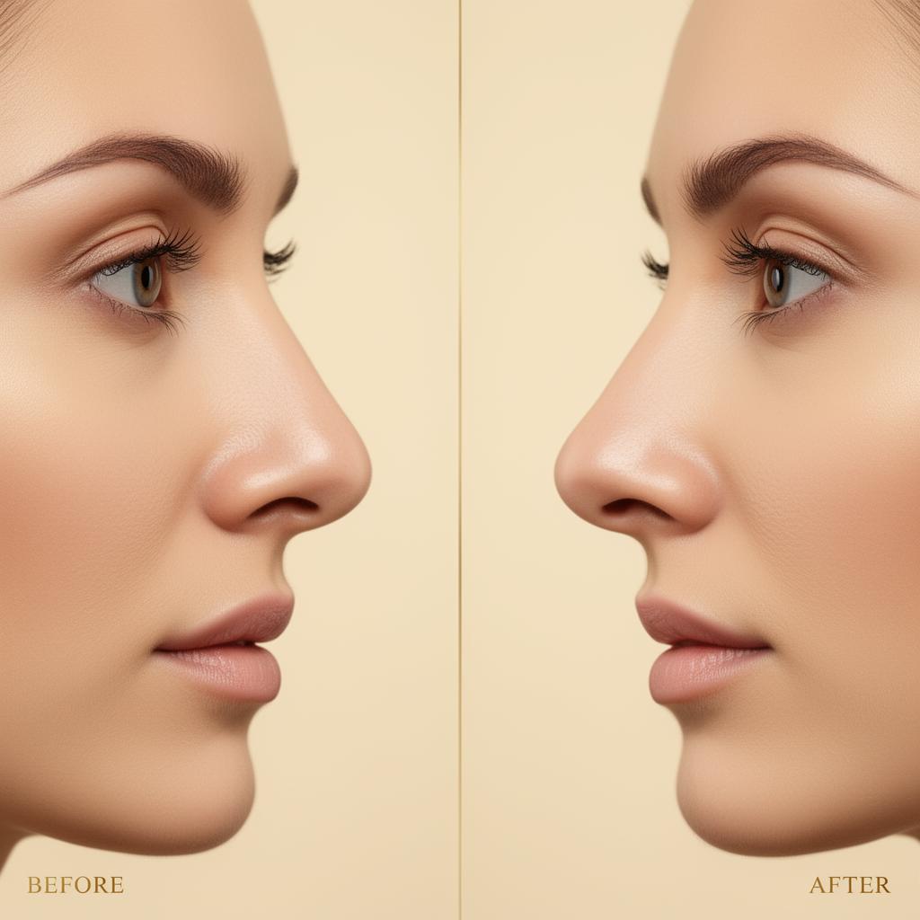 Antes e depois — Rinoplastia